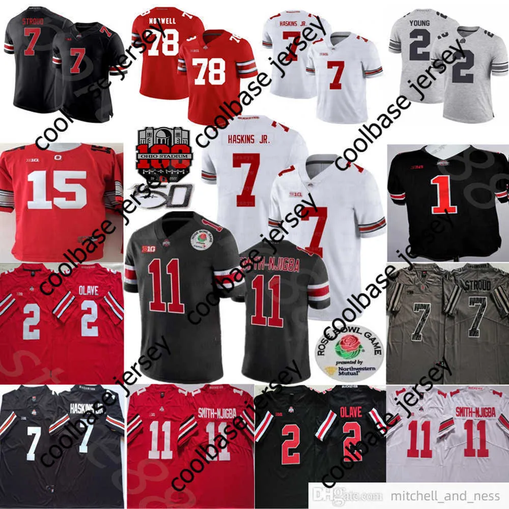 Custom S-6XL NCAA Ohio State Buckeyes Justin Fields Camiseta de fútbol 2 Chase Young JK Dobbins 15 Elliott Stroud Fleming Dwayne Nick Bosa