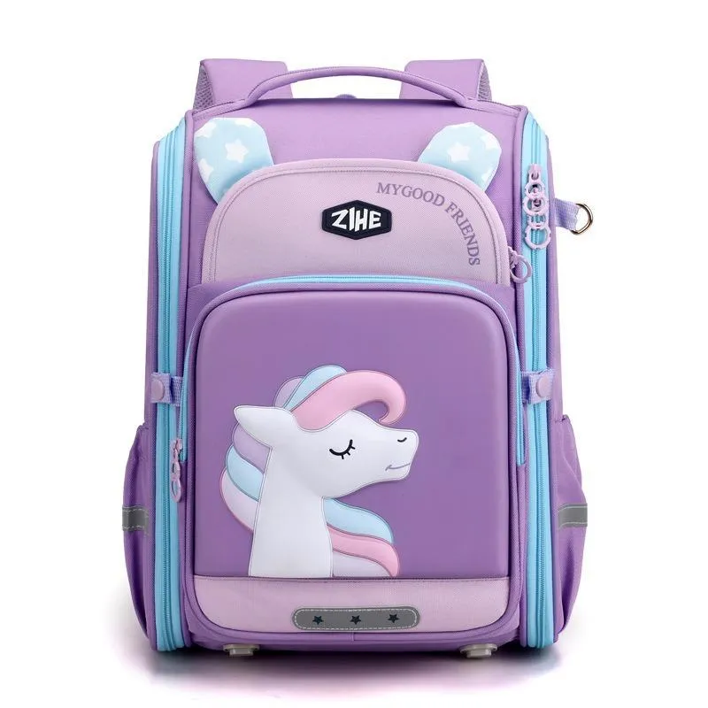 School Bags Girl Child Cartoon Printing Backpacks Primary Grades 1-6 Student Schoolbag Kids Satchel Mochila WaterproofSchool