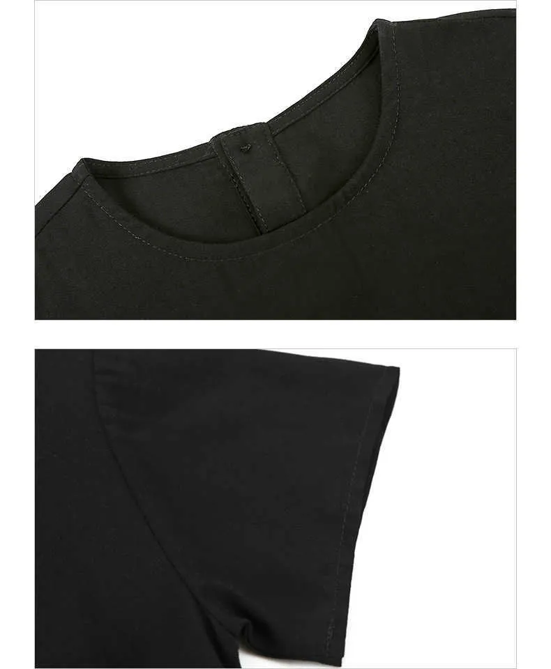 2022 New Girls Maxi Dress Casual Black Chiffon Patchwork