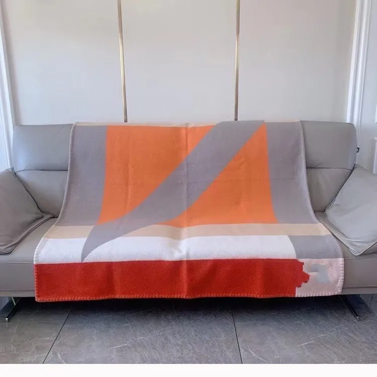 NEUE Design-Orange-Decken, H-Dick, gute Qualität, Decke 130–170 cm, meistverkaufte große Wolle in vielen Farben