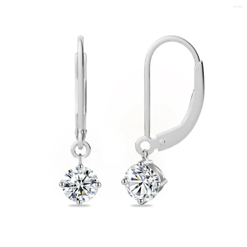 Brincos de argola Madison Audury Classic Moissanite Drop For Women 925 Silver Pass Diamond Teste de Acessórios para Casamento