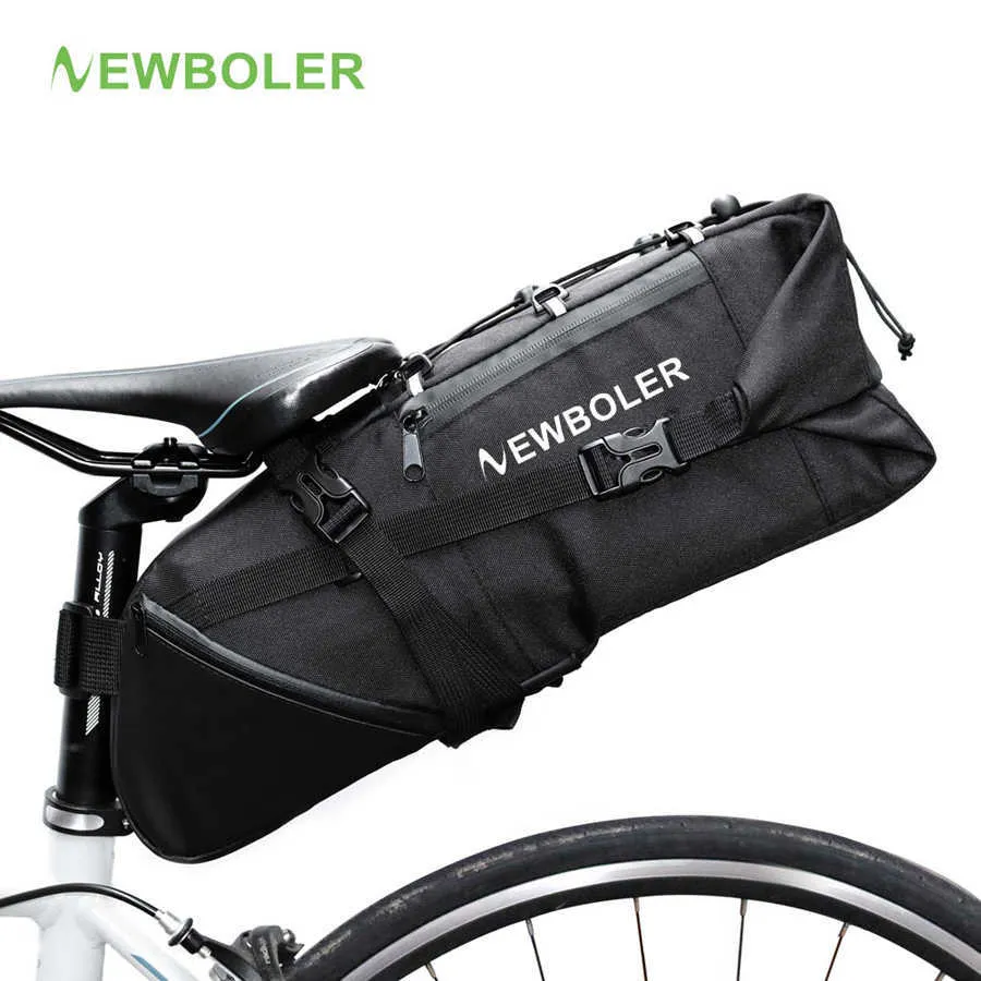 NEWBOLER 2020 Borsa da bici Sella per bicicletta Sella posteriore Borse portaoggetti impermeabili Ciclismo Confezione posteriore Borse laterali Accessori 10L Max 0201