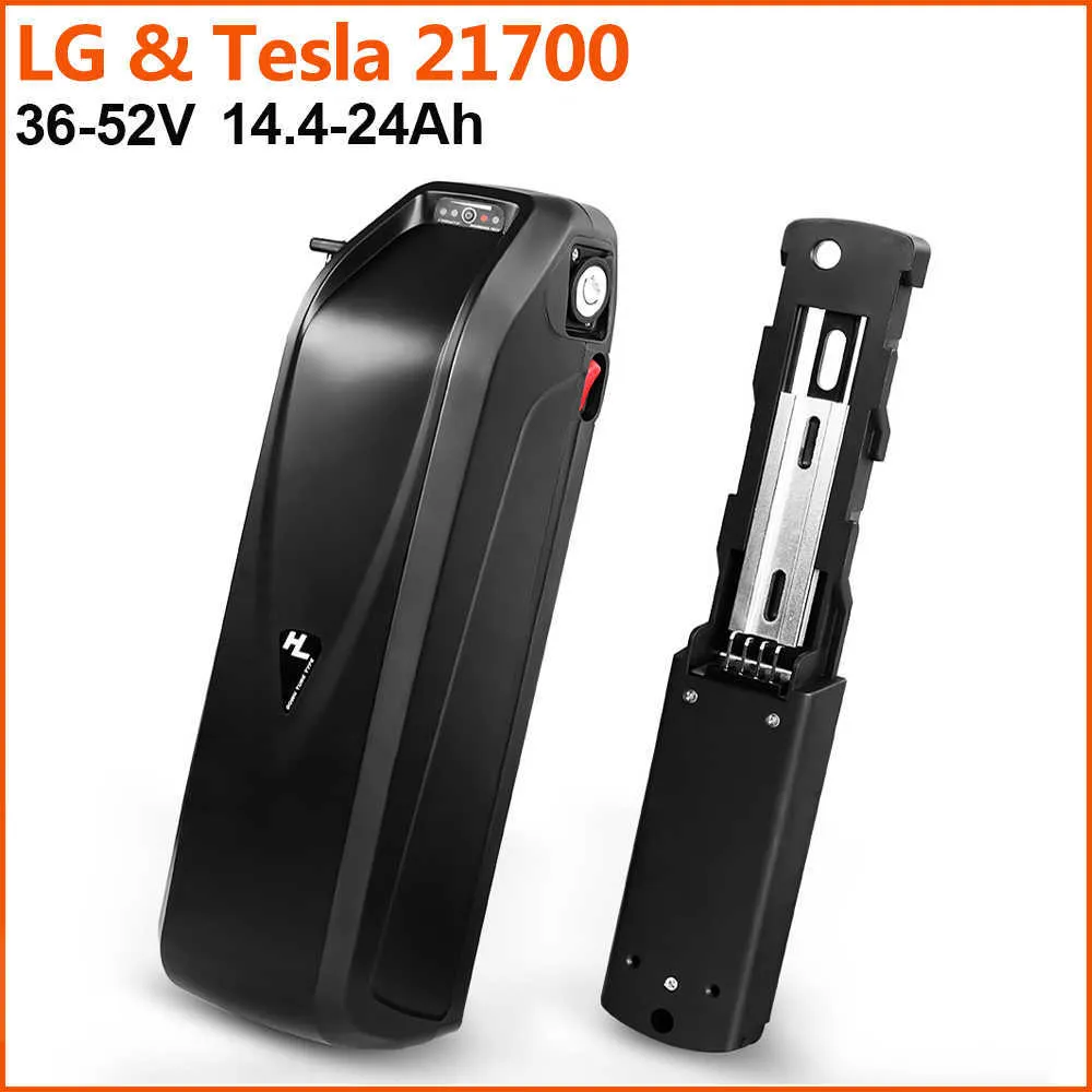 48V EBIKE BATTERI 4-PIN HAILONG 21700 LG TESLA 4800MAH 36V 52V 14.4AH 19.2AH 24AH FÖR 1500W 1000W 750W 500W Elektrisk cykel