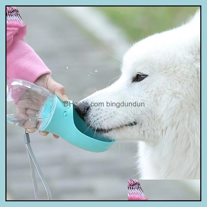Cat Bowls Feeders 550Ml Matic Customized Logo Dog Water Fountain Drinking Dispenser Pet Bottle Drop Delivery Home Garden Supplies Dhxoz