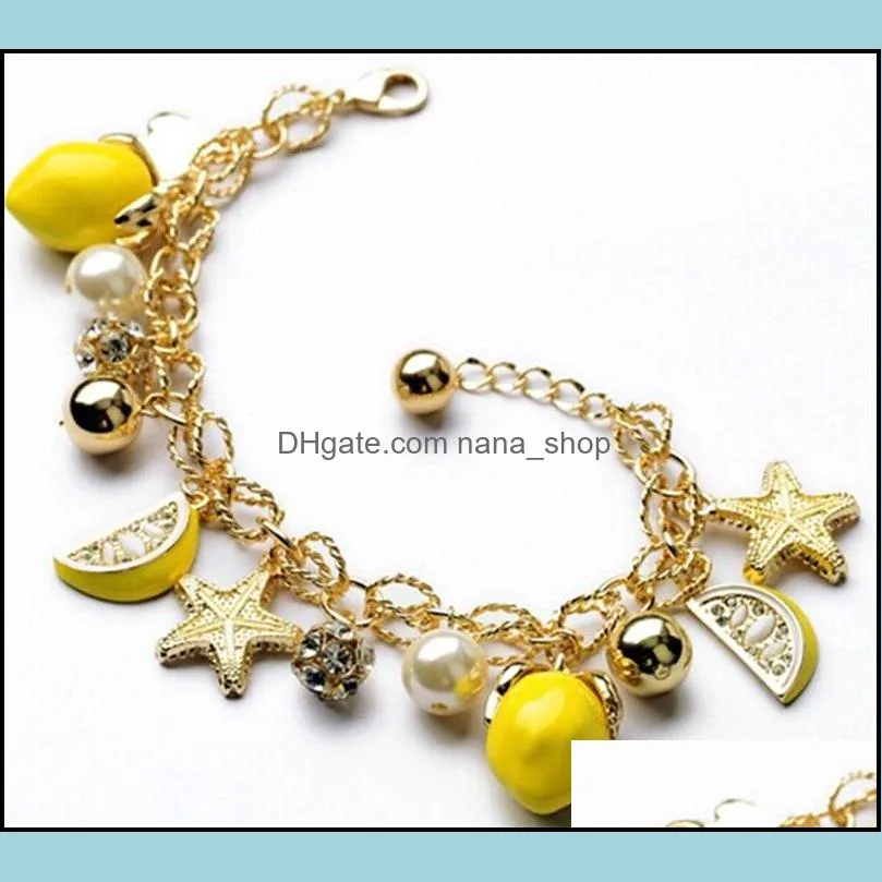 Lemon charm shop bracelet