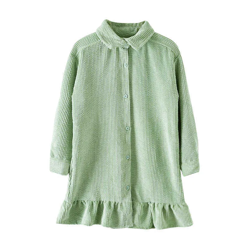 Schoolmode voor meisjes Kinderkleding Kinderen voor meisjes Shirt es Casual meisjesjurk met Peter pan-kraag en lange mouwen