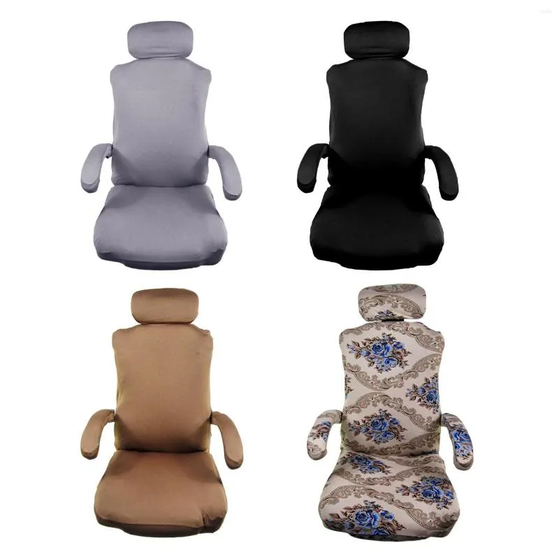 Housses de chaise housse de fauteuil de bureau housse lavable en machine en polyester pour bureau