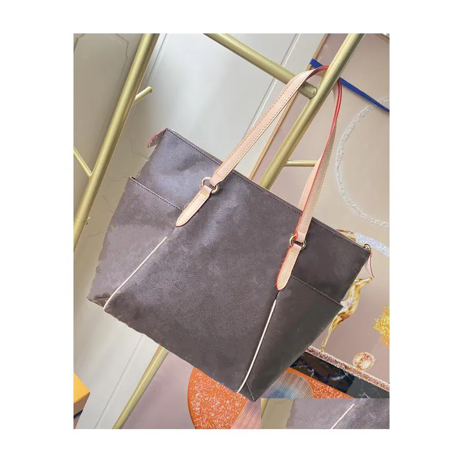Totes Women Totally Monograms Designers Bags Luxurys Classic Genuine Leather Handbag Messenger Tote Shoder Crossbody Travel Bag Purs Dh4Qf