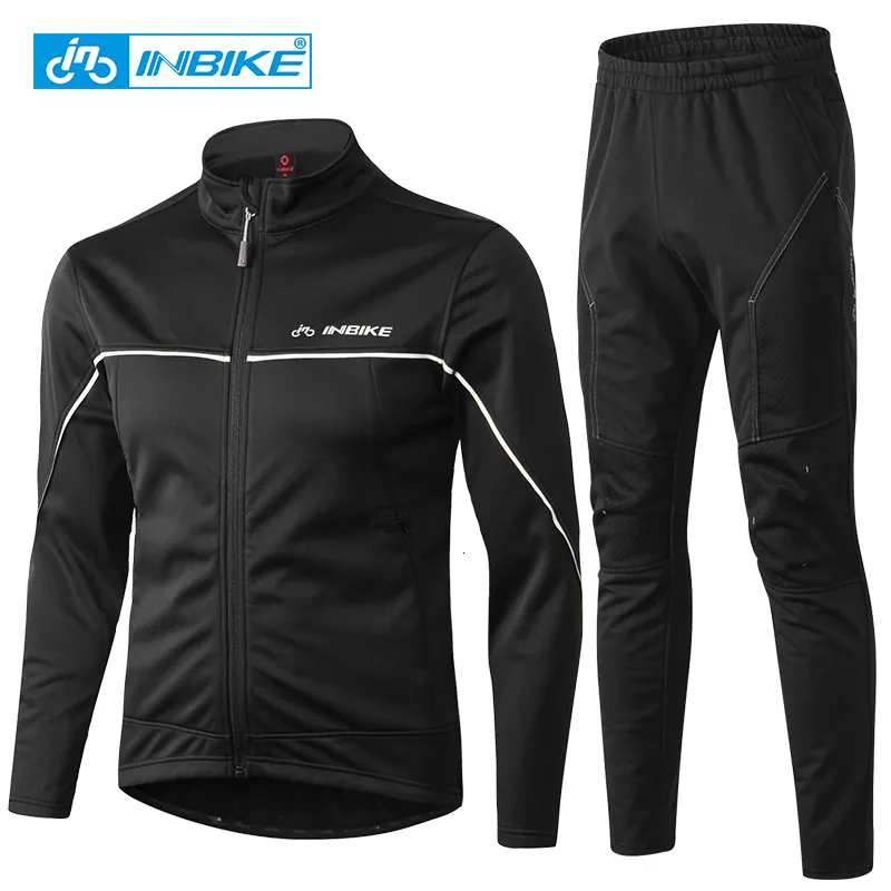 Jersey de ciclismo Defina roupas de outono de inverno, roupas de pilotagem de bicicleta de bicicleta de mangas compridas jaqueta espessante e à prova de vento Equipamento QG142 221201