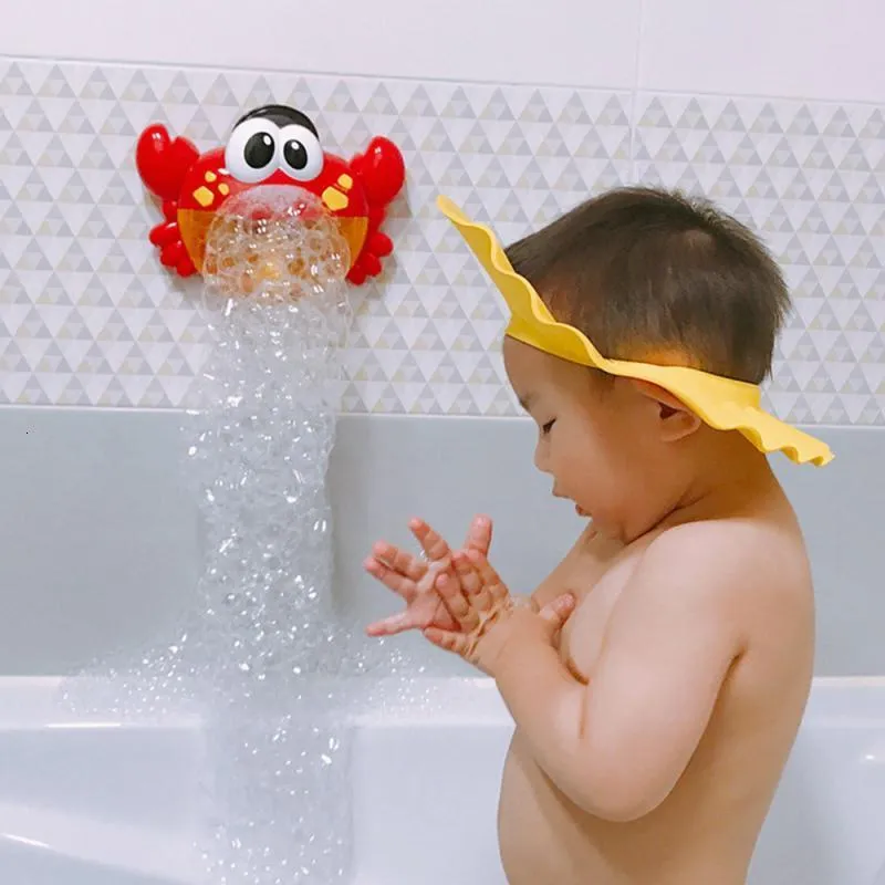 Bath Toys Children's Bath Toy Crab Bubble Machine integrerad med Music ABS Safe and Fun Bubble Machine 230131