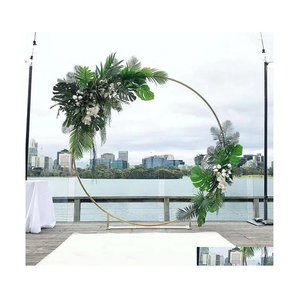 Party Decoration Wedding Arch Round Balloon Flower Frame Stand Birthday Baby Shower Circle Backdrop Event Decor Drop Delivery Home G DH69X