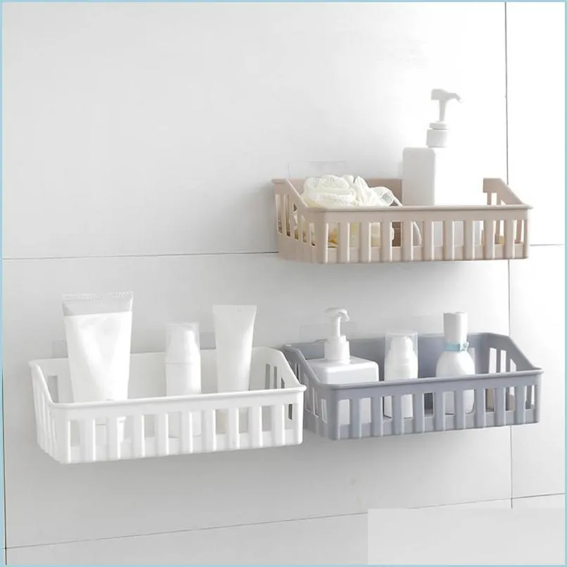 Organizacja przechowywania łazienki Strongstick Shelf Relf Rack Shelf Shower Shower Akcesoria kuchenne Dekoracja Dekora