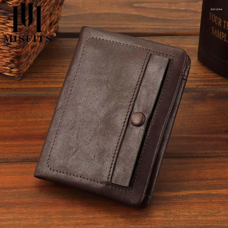 Wallets Luufan Men's Soft Genuine Leather Male Short Coin Purse Hasp Design Wallet Cow Zipper Clutch Carteiras
