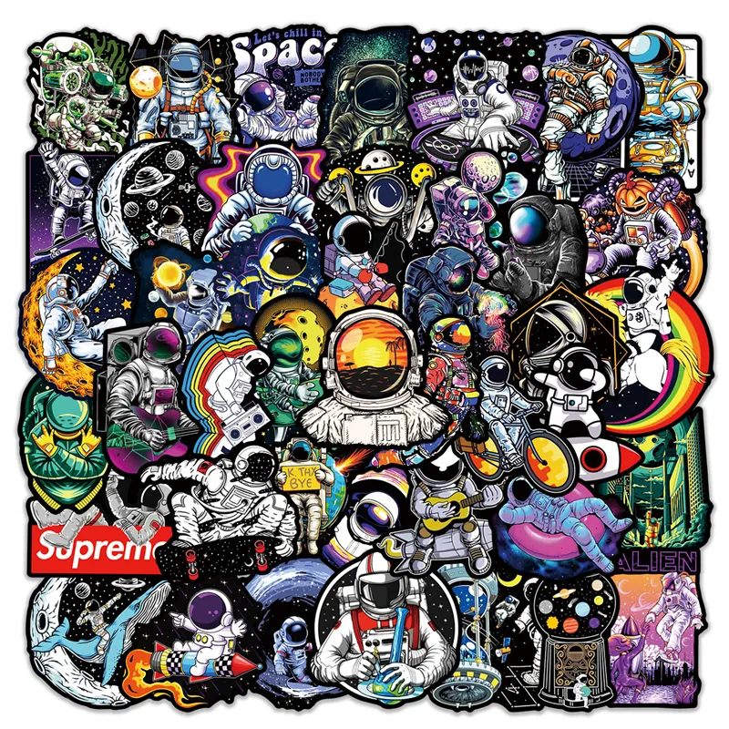 50PCS NASA Logo Space Astronaut graffiti Stickers for DIY Luggage Laptop Skateboard Motorcycle Bicycle Stickers L50-370