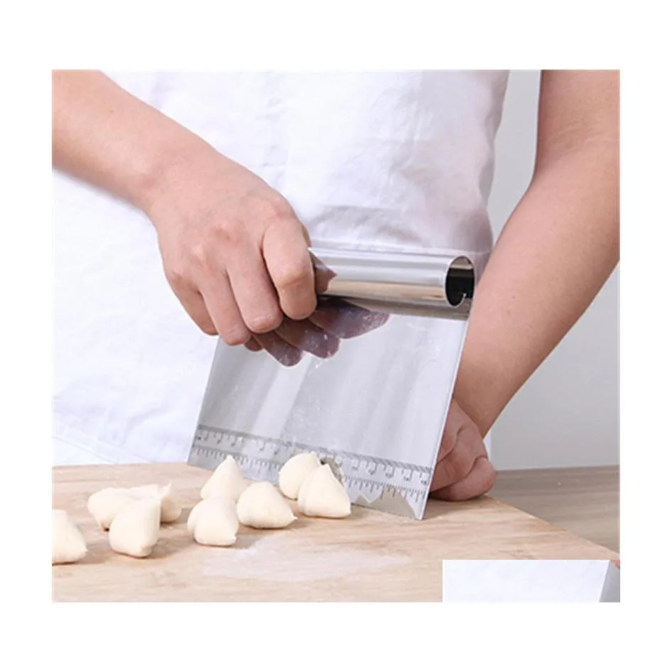 Cuisson Pâtisserie Outils En Acier Inoxydable Cutter Avec Échelle Sau Farine Cuisine Artefact Outil Style Drop Delivery Maison Jardin Salle À Manger Bar Ba Dhzbc