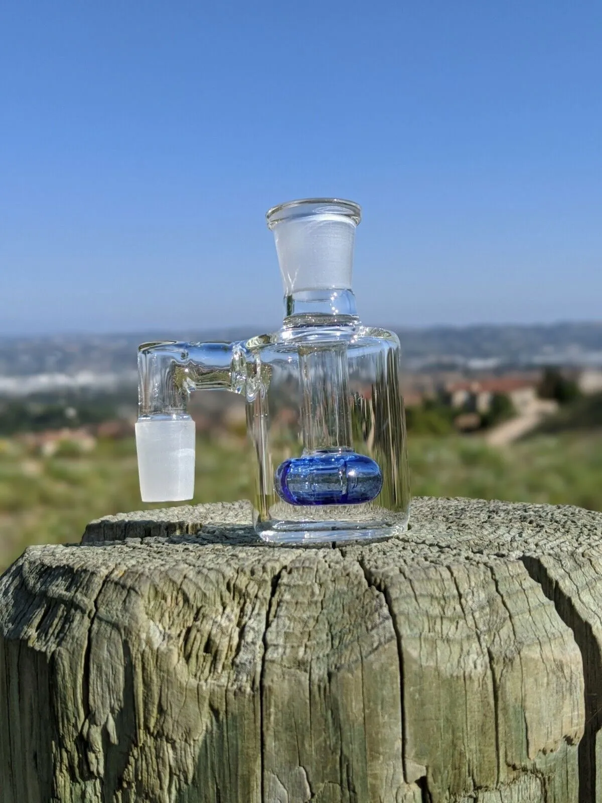 Jakość 14 mm 90 ° Mini sucha rura łapacza popiołu 3 -calowa rura wodna Bong Bubbler