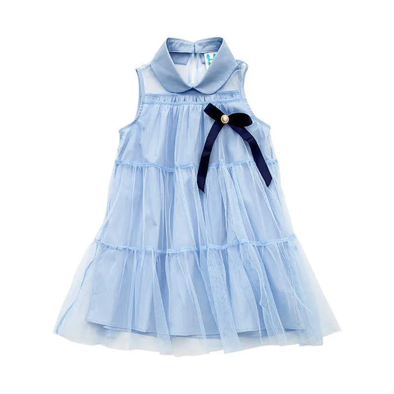 Mädchenmode Mädchen Mesh Prinzessin Kleid 2022 Sommer Kinder Adrette Kleidung Niedliche Kinder Partykleider Ärmellos #6810 0131