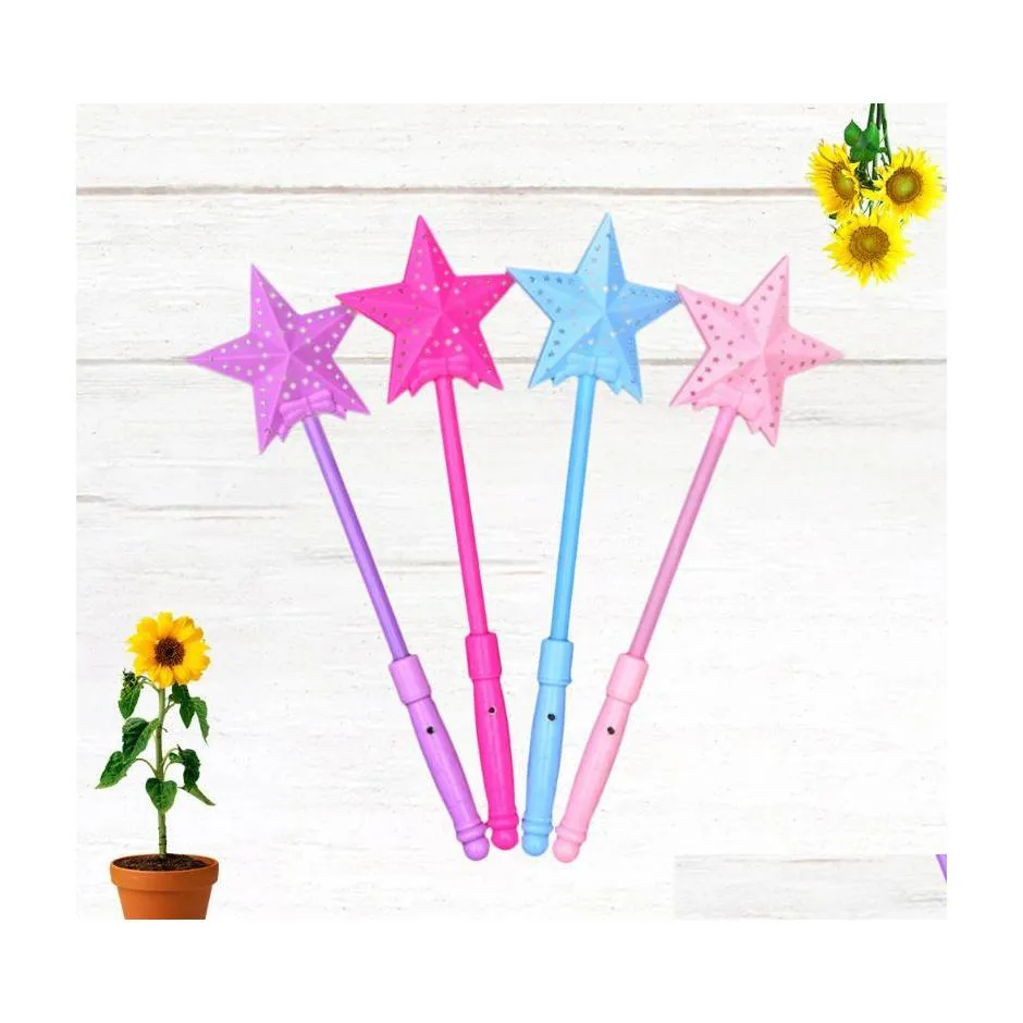 Party Decoration 4Pcs Portable Luminous Sticks Hollowout Glow Five Pointed Star Shaped Interesting Lovely Drop Delivery Home Garden Dhax7