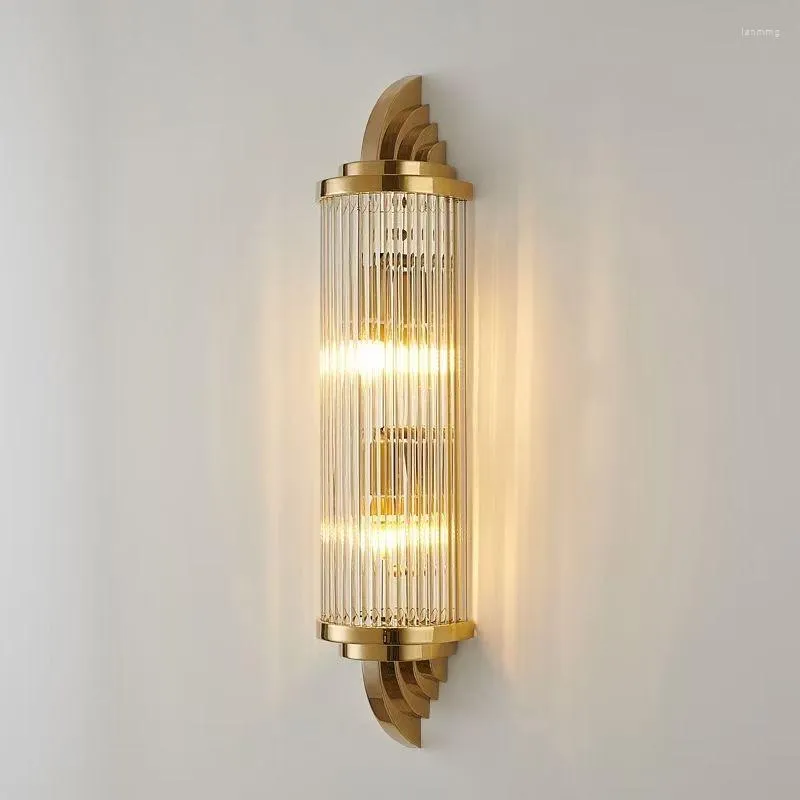 Lampa ścienna nowoczesne kryształowe złote stal ze stali nierdzewnej prostota salonu sypialnia sypialnia nocna sklep