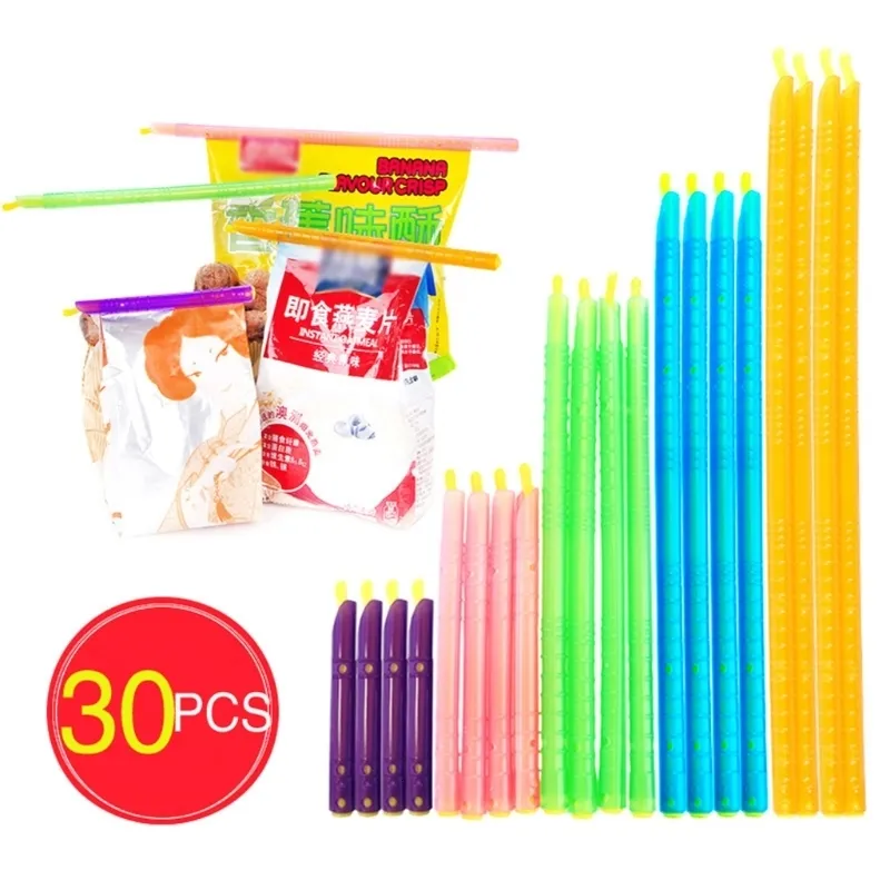 30 Pack Portable Food Saver Closure Sticks In Polypropylene Reusable
