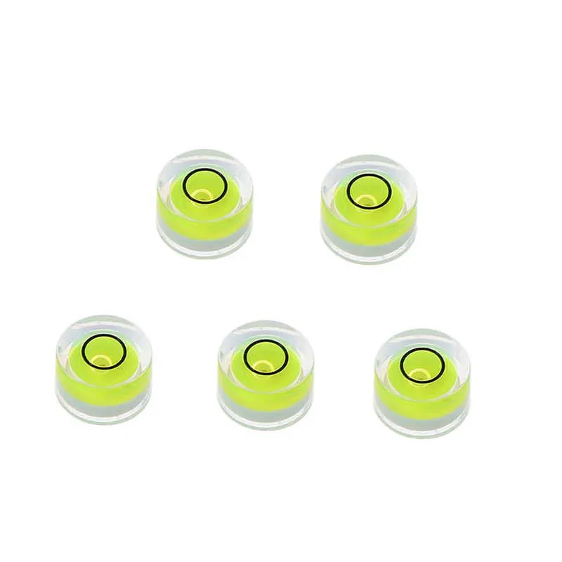 2PCS okrągły poziom bańki Mini Spirit Zestaw poziomego Bullseye Precision Precision Circular Green Kolor Narzędzie pomiarowe