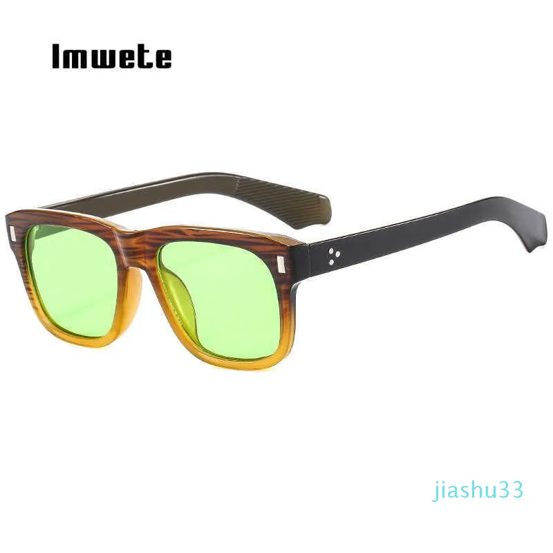 Imwete 2023 nouvelles lunettes de soleil pour femmes mode carré femmes lunettes de soleil grand cadre rétro dégradé lunettes nuances 2