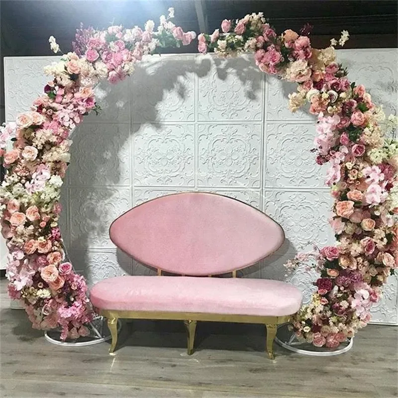 2 uds fila de flores románticas arco Floral marco de exhibición soporte de fondo de boda cartel de bienvenida decoración de pasillo estante de fondo de fiesta
