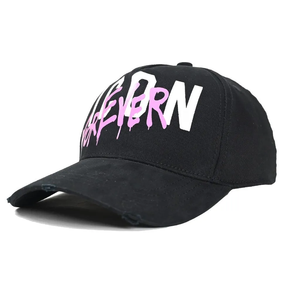 Män och kvinnors bomullsbaseballmössor Fashion Elastic Cap med läderkorn unisex hiphop hatt broderi fyra säsonger solskade 23 färger