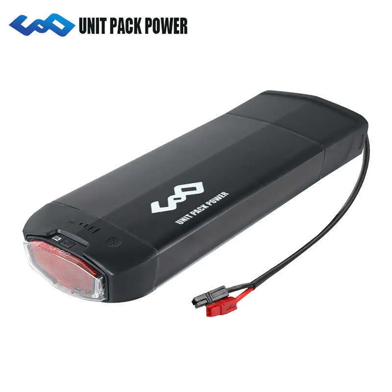 48V Rear Rack Electric Bicycle Battery 50E LG Samsung 21700 36V 15Ah City Mountain For Ebike With Luggage Hanger Taillight