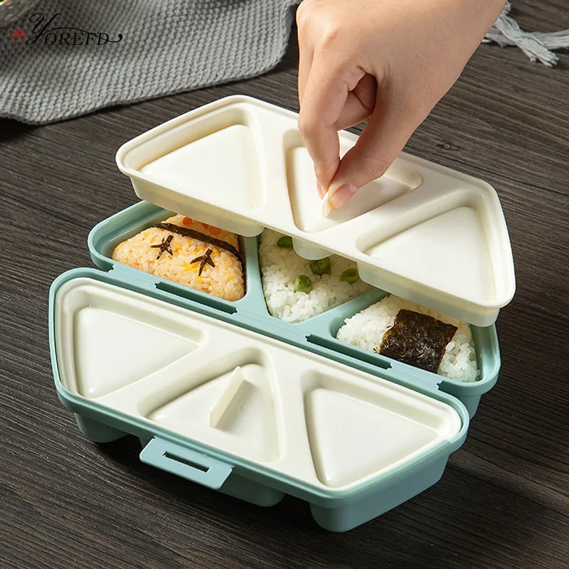 Sushi Tools OYOREFD Creative Triangle Riz Moule Boule De Cuisine Maker Alga Nori Onigiri Making Kits Bento Accessoires 230201