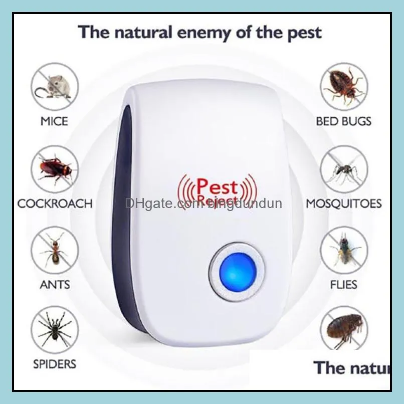 Pest Control Mosquito Killer Reject Electronic Trasonic Repeller Rat Mouse Cockroach Repellent Anti Rodent Bug House Drop Delivery H Ot3Yq