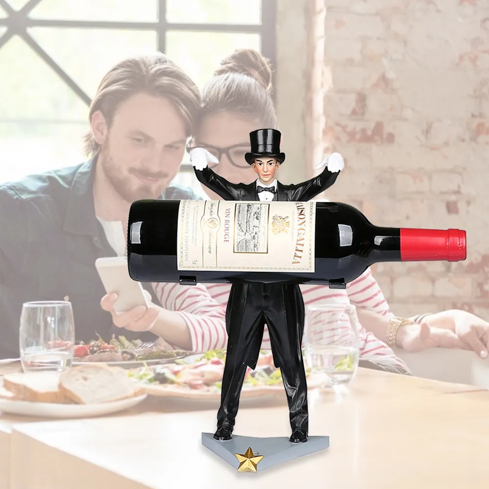 Handmade European Wine Bottle Holder Tabletop With Magical Magician Figurine Design Creative Home Decor And Resin Ornament 230131 From Kong09 36.74 DHgate.Com