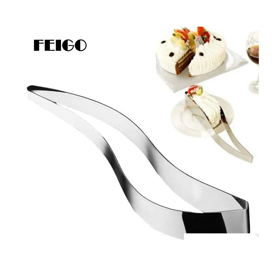 Baking Pastry Tools 1Pcs Flower Leaf Cake Knife Stainless Steel Server Cutter Slicer Bread Pizza Divider F169 Drop Delivery Home G Dhwts
