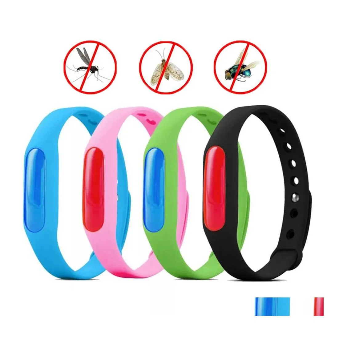 Pest Control Kid Mosquito Repellent Bracelet Sile Wristband Summer Plant Essential Oil Capse Band Bug Killer Drop Delivery Home Gard Othco