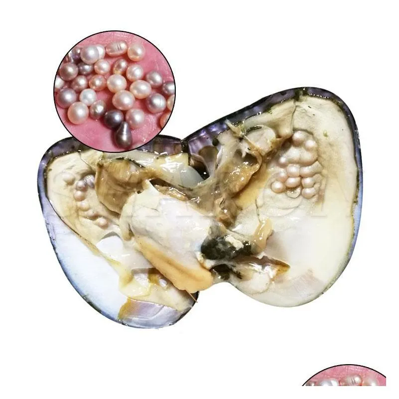 Pearl Wholesale About 25 Pcs Natural Freshwater Whole Pearls Oyster Mixed Color Vacuum Packaging Shells Drop Delivery Jewelry Dhzp7