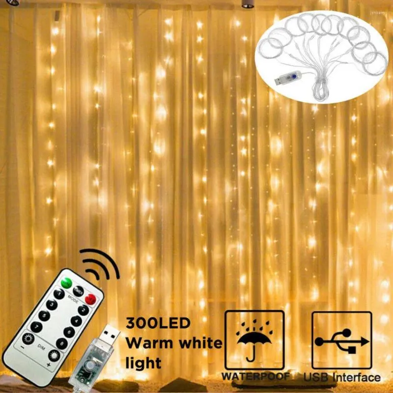 Dizeler Noel 3M USB LED Perde Festoon Dize Ev Çelenk Süsleri Işık Aydınlatma Yıl 2023 Noel Navidad Dekorasyonları