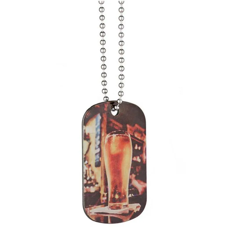 Colliers de pendentif Transter thermique sublimation vide en acier inoxydable bricolage Pendants Designer Bijoux de No￫l Saint Valentin pour wome dhx9w