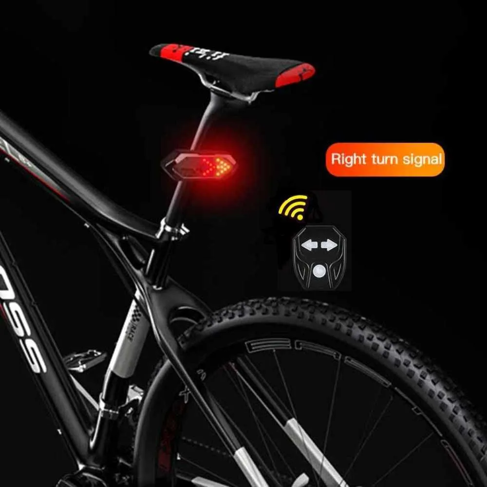 S Bike Tailglight bezprzewodowy pilot Sygnał skrętu LED USB ładowalny mtb rowerowe bezpieczeństwo ostrzegawcze