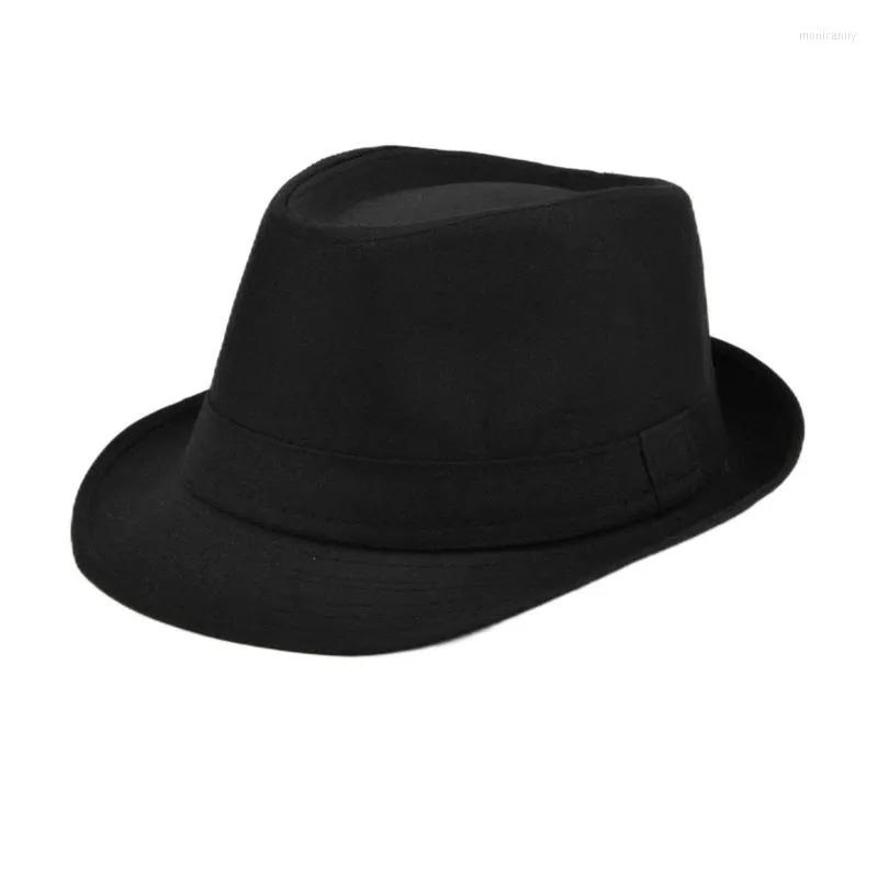 Berretti Retro Fedora Hat All-match Uomo Feltro Ladies Cappelli da cowboy Party Gentleman Stile casual Cowgirl Bonnet Cosplay
