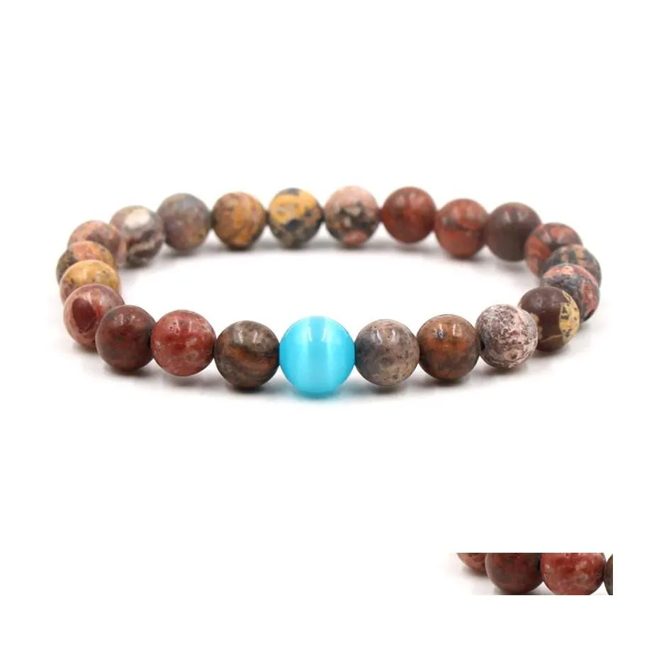 Bedelarmbanden natuursteen armband kwarts malachiet lapis lazi gouden zand foto agaat tijger oog opaal drop levering sieraden dhjdh