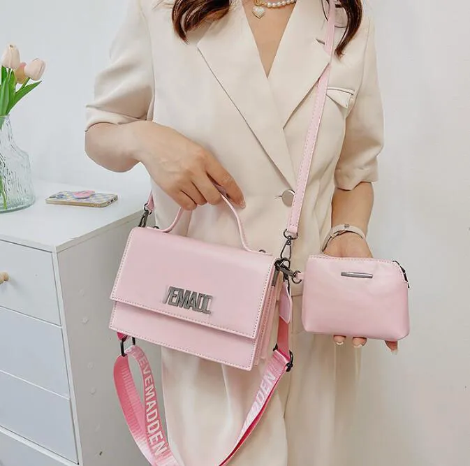 Moda omuz çantaları tasarımcı kadın çanta çift kayışlar crossbody toes 2pcs çanta ile çanta