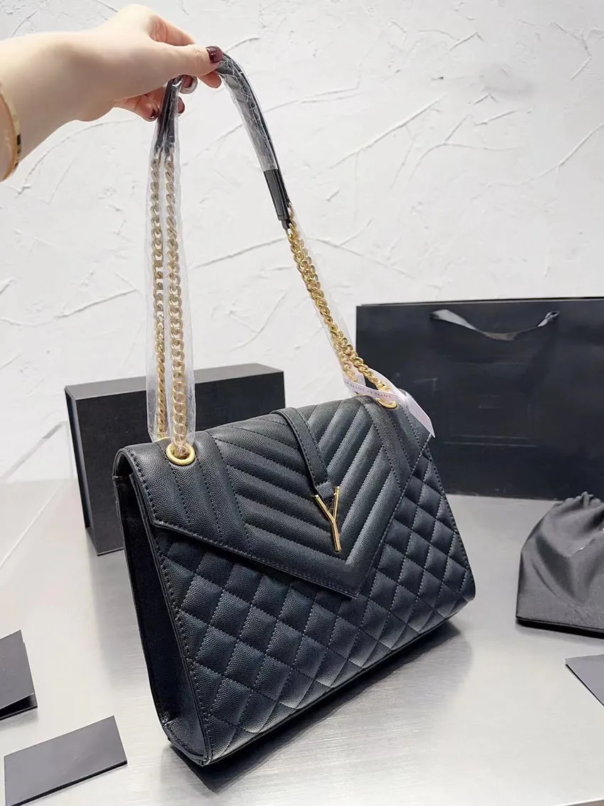 Designer Fashion Handbag Women Purse Geuine Leather Chain Shoulder Bag Handväskor Lady Crossbody Messenger