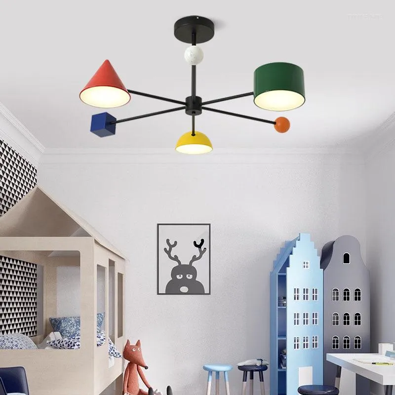 Lâmpadas pendentes Energy Saver-Children's Room Chandelier Modern Led Living Decoration Living Indoor Holding Luster Pendem