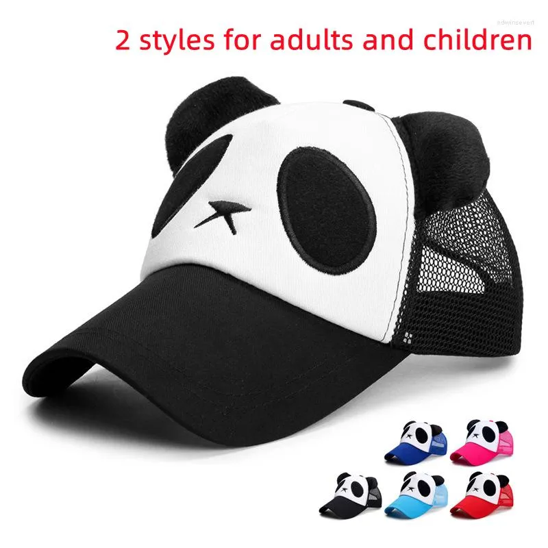 Ballkappen Mode Cartoon Panda Mesh Baseball Cap Für Männer Frauen Und Kind Sommer Outdoor Atmungsaktive Net Snapback Hip Hop Sonnenhut