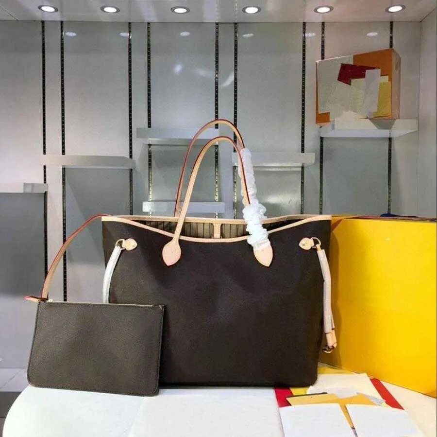 Toppkvalitetsdesigner Handväska Louiseity Tygväskor Purses Viutonity Classic Fashion Women Messenger axelväskor Lady Brown Handväskor 35 cm Composite Bag