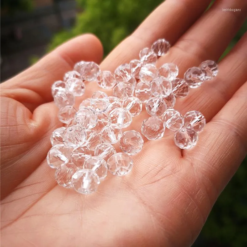 Chandelier Crystal Top Quality Clear Color 6 8mm Rondelle Austria 32Faceted Glass Shiny Beads Loose Spacer Round For Jewelry Making