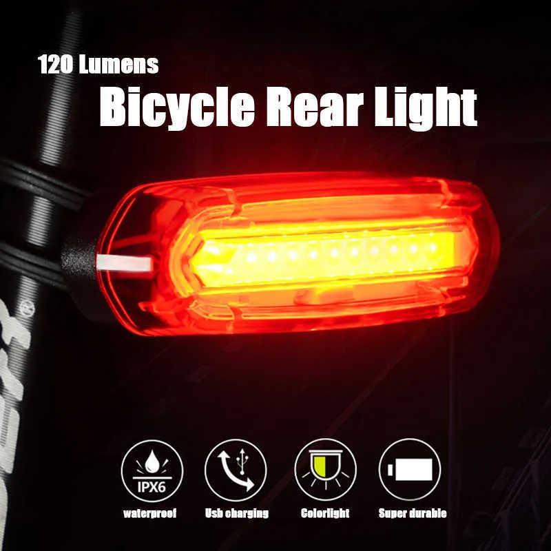 Lights Durable Taillight Skillful Manufacture Mountain Bicycle Rear Lighting USB Rechargeable Night Cycling Bike Induction Lamp 0202