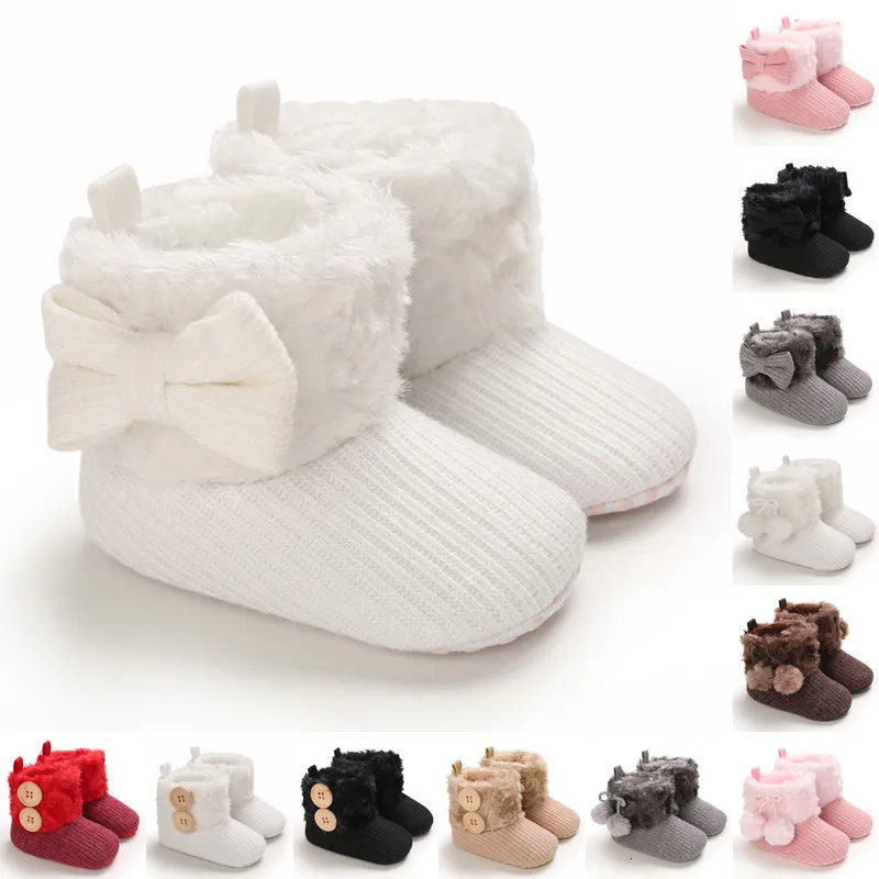 First Walkers 018M Stivali per bambina nata Neve Inverno Scarpe termiche Peluche Caviglia Ragazzi e ragazze 230202