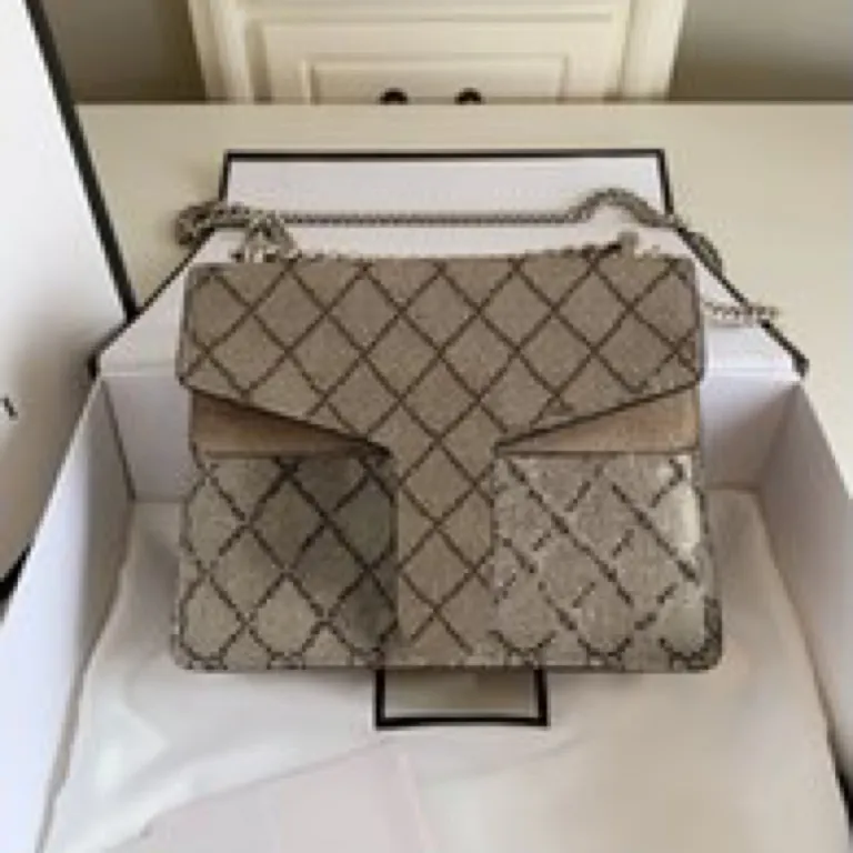 جلد طبيعي رفرف سلسلة خمر يجب أن حقيبة 4 ألوان في 3 أحجام مصمم امرأة حقائب Crossbody خشب الأبنوس قماش العتيقة الفضة منغم الأجهزة مع حقيبة الغبار