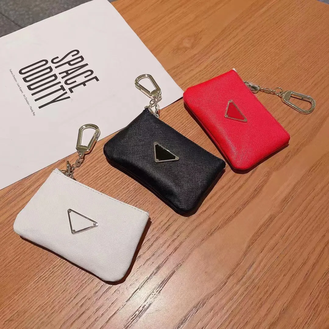 Unisex Womens Men Designer Keychain Key Bag Fashion L der Purse Keyrings Brand Coin Pouch Mini Walls Coin Credit Card Holde295a
